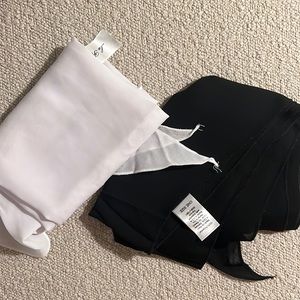 Sold as a set - black & white sarong